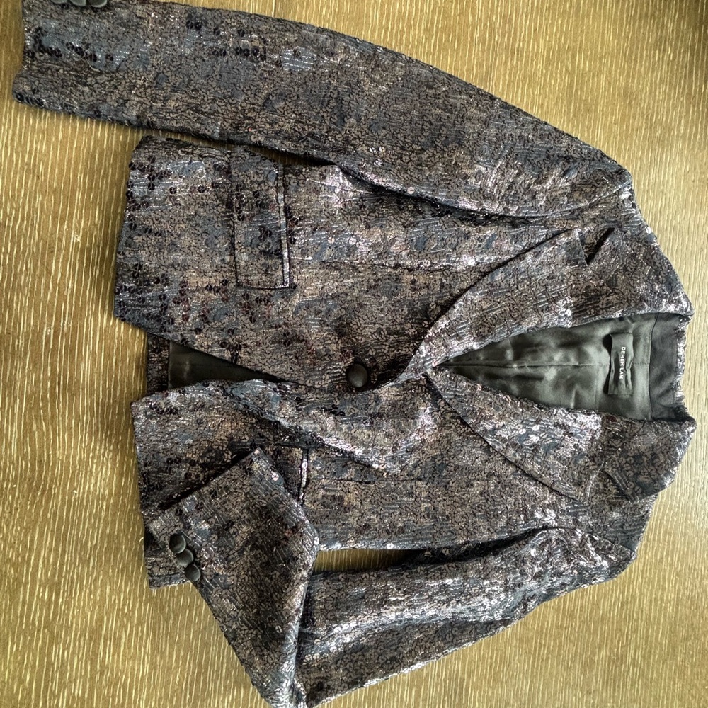 Derek Lam Black Sequin Blazer